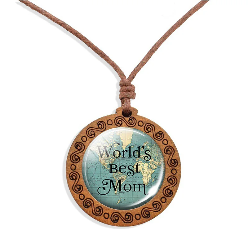 

Hainon 2021 cheap girl necklace Wooden pendant necklace Mother's Day necklace jewelry wholesale, Mother's day gift