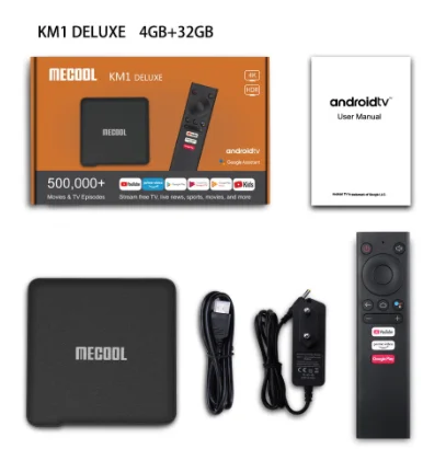 

Amazon Hot Sell Mecool andriod tv box Mecool KM1 4gb 32gb Amlogic S905X3 smart tv box mecool km1 deluxe