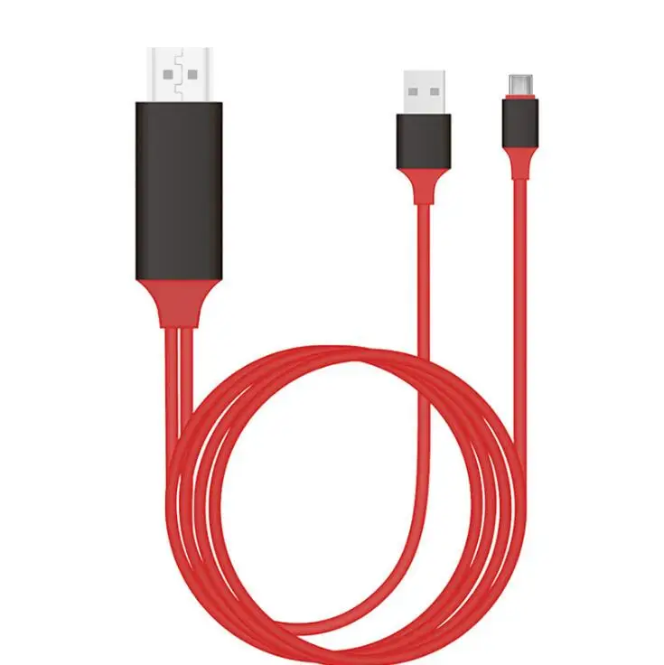 

Factory price usb 3.1 type c to hdmi USB C to hdmi cable with usb power charging red
