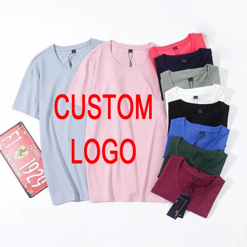 

OEM custom 100% cotton T-shirt for women/men's solid color and comfortable blank large size T-shirt