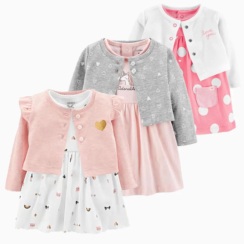 

Autumn New Princess Baby Dress Cardigan 2 Pcs Set Modern 3 to 6 Months Toddler Girl Dresses, Picture