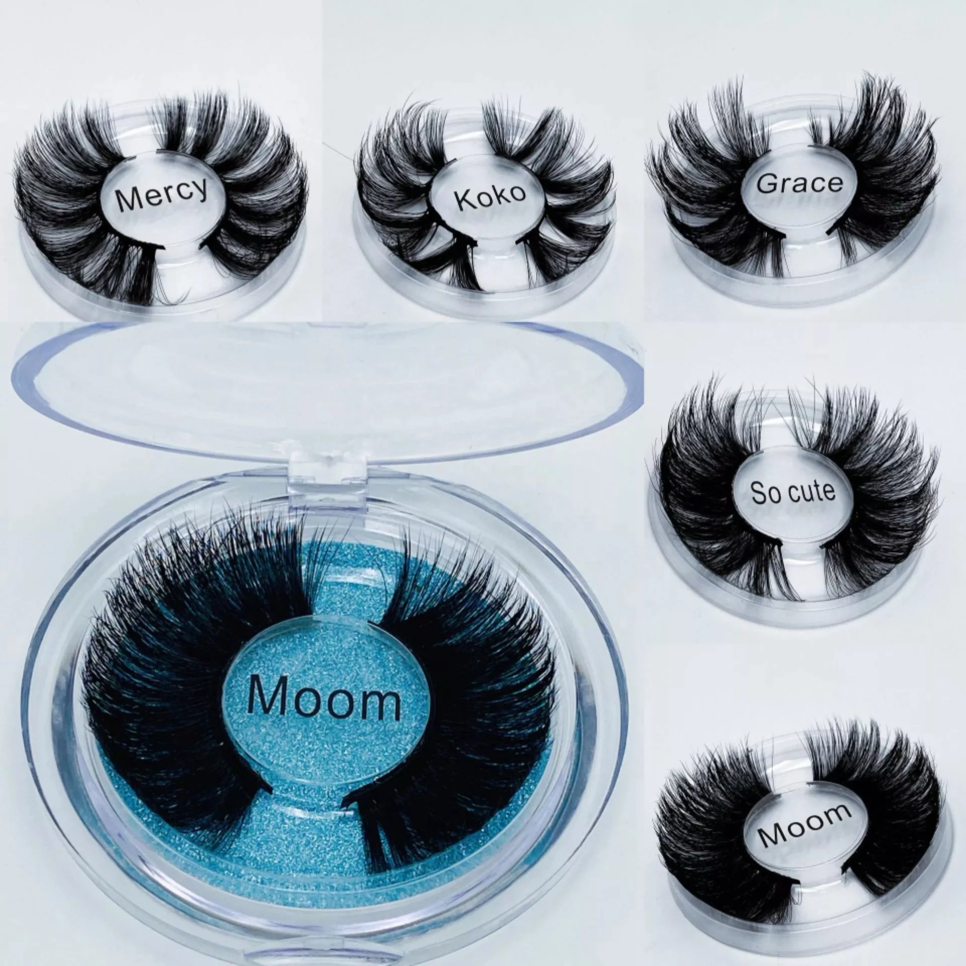 

Wholesale Full Strip Lashes natural long winged Synthetic Eyelashes Vendor handicraft, Black color