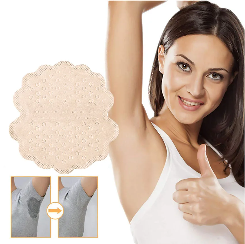

Disposable Under Arm Absorbent Pads Large Cotton Anti Armpit Underarm Sweat Pads, White / skin color