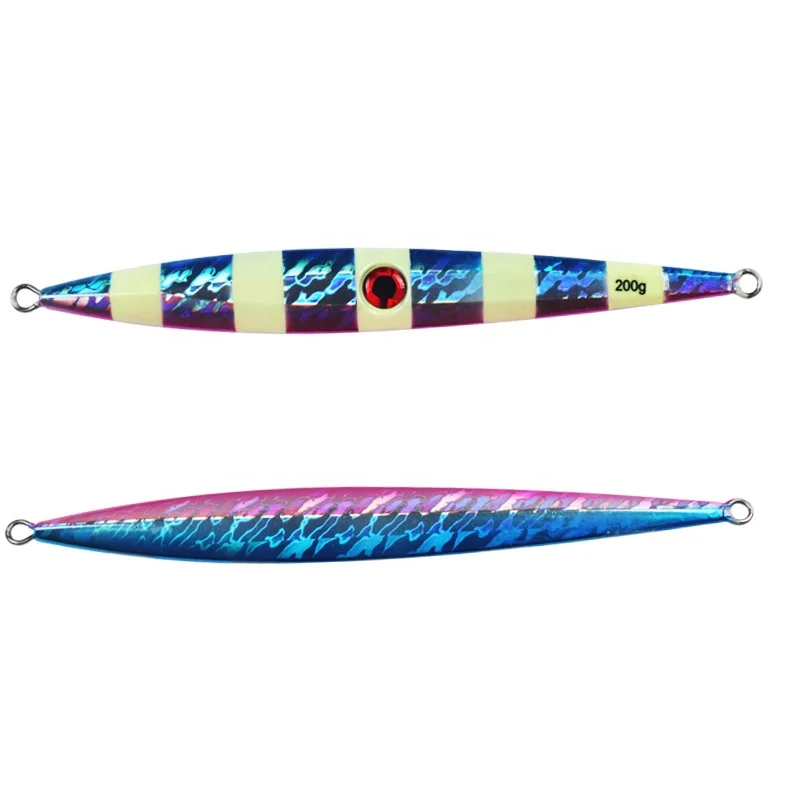 

Luminous lead fish Deep sea Metal Jig Jigging Fishing fish Lure 250g jigging lure