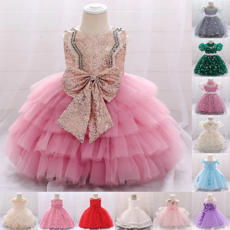 

Affordable casual elegant children's dress Best price boutique girls embroidered formal dress, Pink