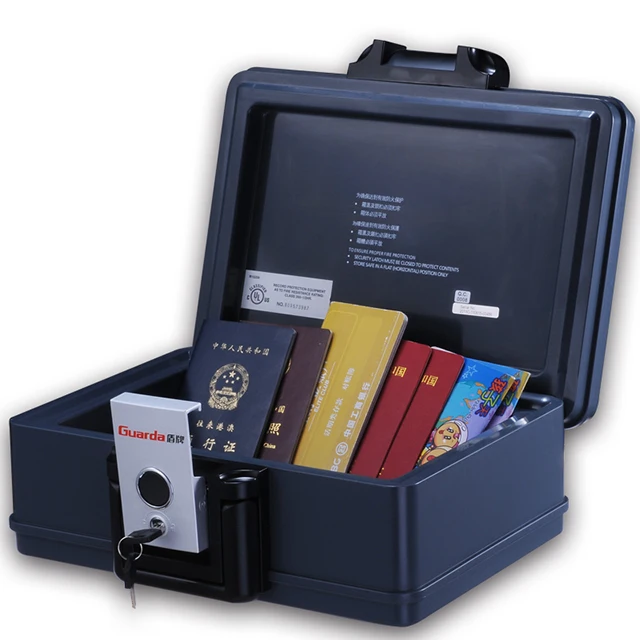 Hidden Stash Box Safety Fireproof Bag Safe Box Portable Lock Box With 2