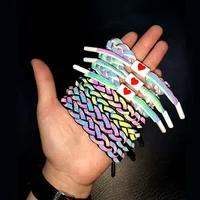 

Handmade Shoe Rope Bracelets Reflective Luminous Holographic Men and Women Bracelets