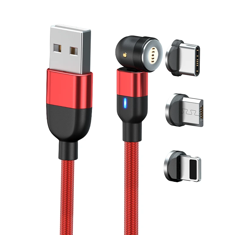 

Best Quality Wholesale Greenport Micro Usb 3A Magnet usb cable Led Phone Charger Nylon Led Magnetic Data Cable for Fast Charge