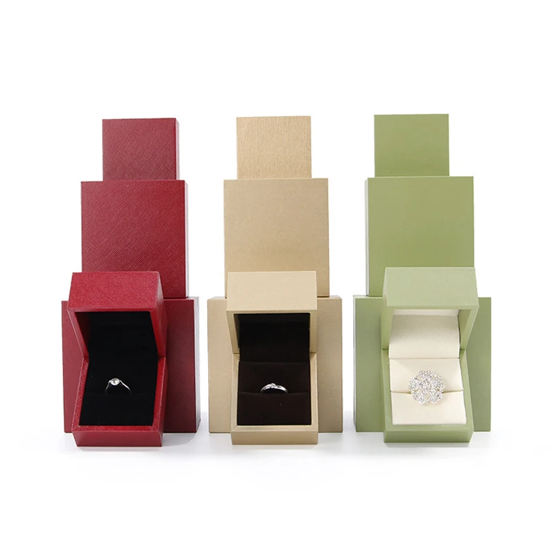 

High Grade 3 Colors Ring/Pendant/Bangle/Long Necklace Bulk Paper Jewelry Box
