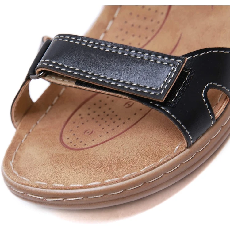 

Factory Supply Womens Wedge Open Toe Shoes for Summer Wide Fit