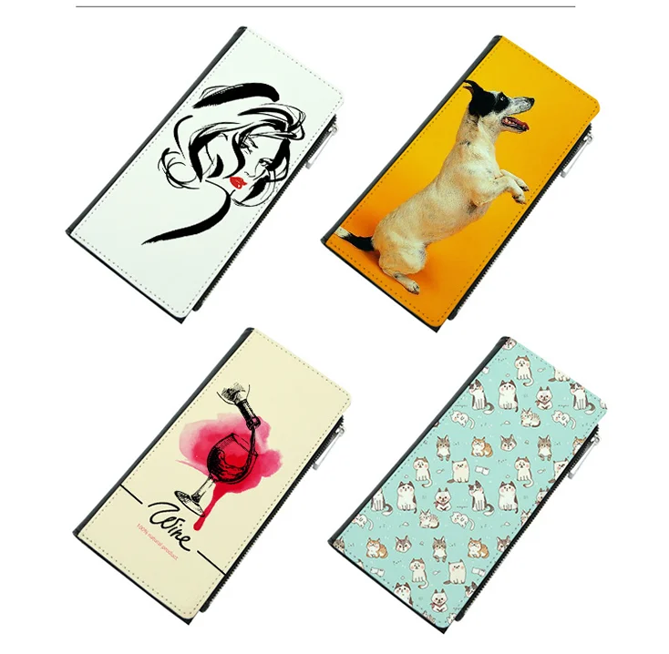 

Top Quality Wholesale Sublimation Blank Ladies PU Leather Wallet DIY Wallet Purse Notecase, Black