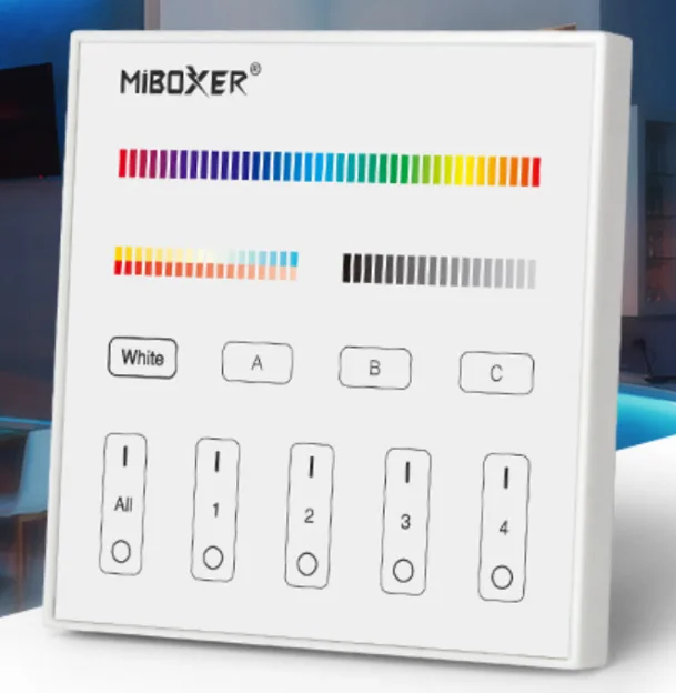 

Miboxer DALI RGB/RGBW/RGBWW Led Controller DP3S Led Touch Panel (DT8) Dimmer