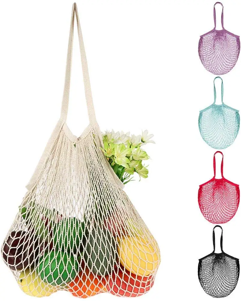 

Eco friendly vegetable biodegradable mesh Net reusable muslin shopping customize grocery produce cotton drawstring bag