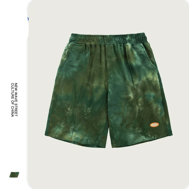 

Wholesale high quality sweat100% cotton tie dye shorts cargo Custom Mens Tie-Dye sport Shorts
