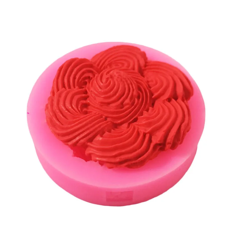 

3D roses silicone resin flower mold cake chocolate fondant decoration tools, Pink