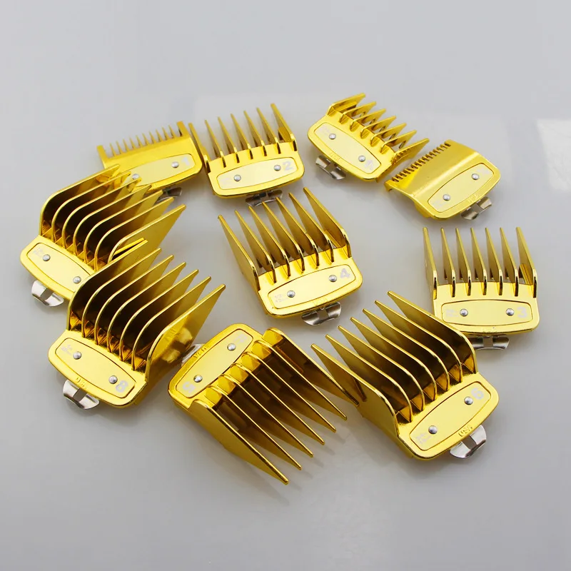 

Premium Gold Hair Clipper Guide Comb 10PCS/Set Universal Haircut Accessory Clipper Limit Comb Replacement for Trimmer Hot Sale