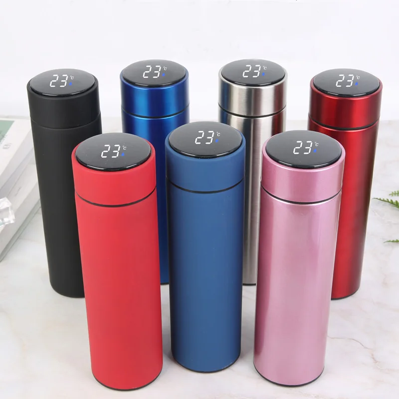 

500ml Stainless Steel Led Digital Temperature Reminder Thermal Baby Drinking Milk Coffee Sport Smart Water Bottle