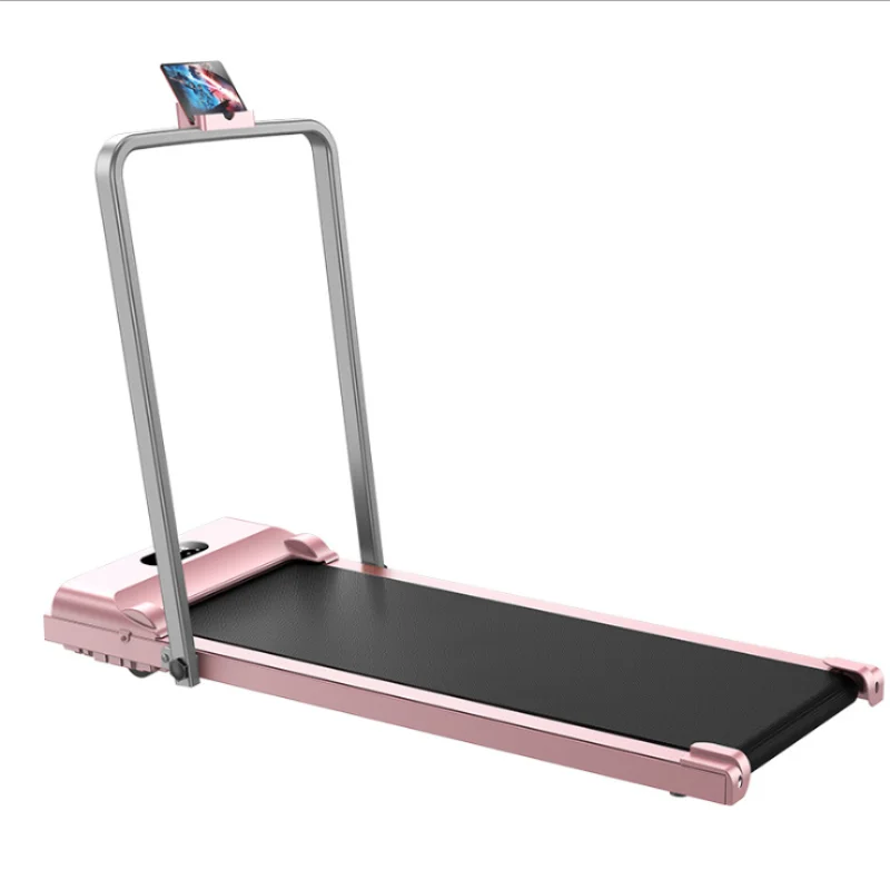 

Mini Treadmill Cost-Effective Extra-Wide Belt Walking Machine Electric Running Machine With LED Screen Foldable Treadmill, Silver grey/pink