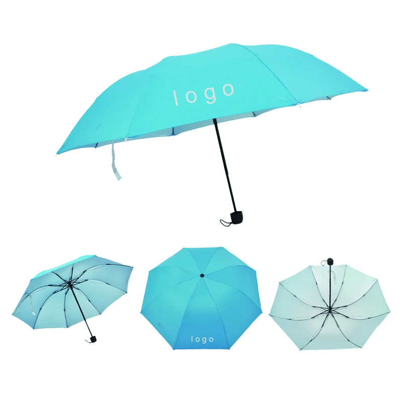 

Custom 234 Manual Fold Waterproof Travel Anti UV Gift Promotion Umbrella, Pantone color