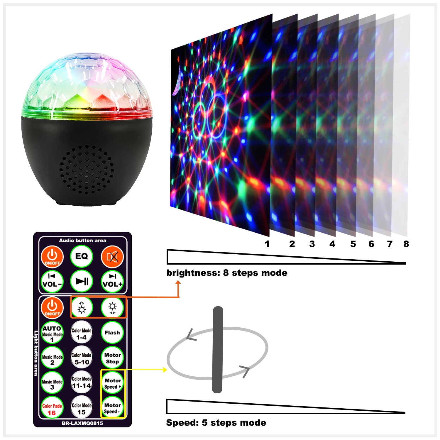 mini portable 16 colors stage party karaoke wireless bluetooth speaker - ANKUX.COM