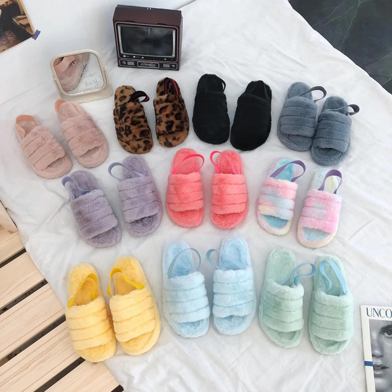 

Top Sale Indoor Shoes Wholesale Fur Women Slipper Indoor Sandal Furry Slipper for Ladies