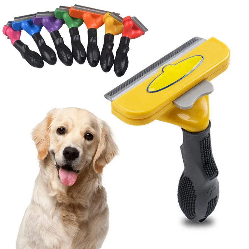 

2021 New Comfortable Pet Hair Removal Comb Cats Dog Grooming Comb Puppy Kitten Hair Shedding Trimmer Combs Pets Hair Remover