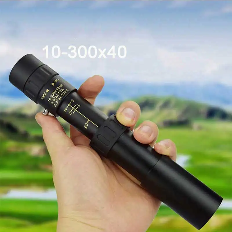 

Super Zoom Telescope Metal Monocular 10-300x40 Zoom Monocular High Quality Mirror Outdoor Hunting Telescope for Sale