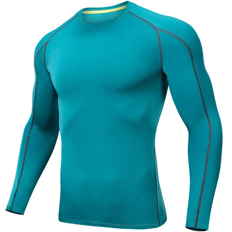 

Long Sleeve Shirt POLYESTER / NYLON Gym Wear Muscle Shark Compression Sport T Shirt Men, Customized color