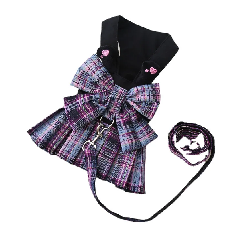 

Wholesale Pet Supplies Adjustable Dog Dress With Rope For Dog Harness And Leash Set, Customized color