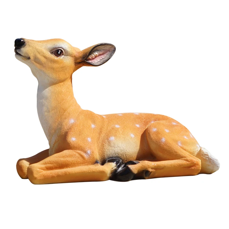 

Garden outdoor decoration ornaments wholesale factory outdoor courtyard animal decoration resin glass fiber deer, Customized