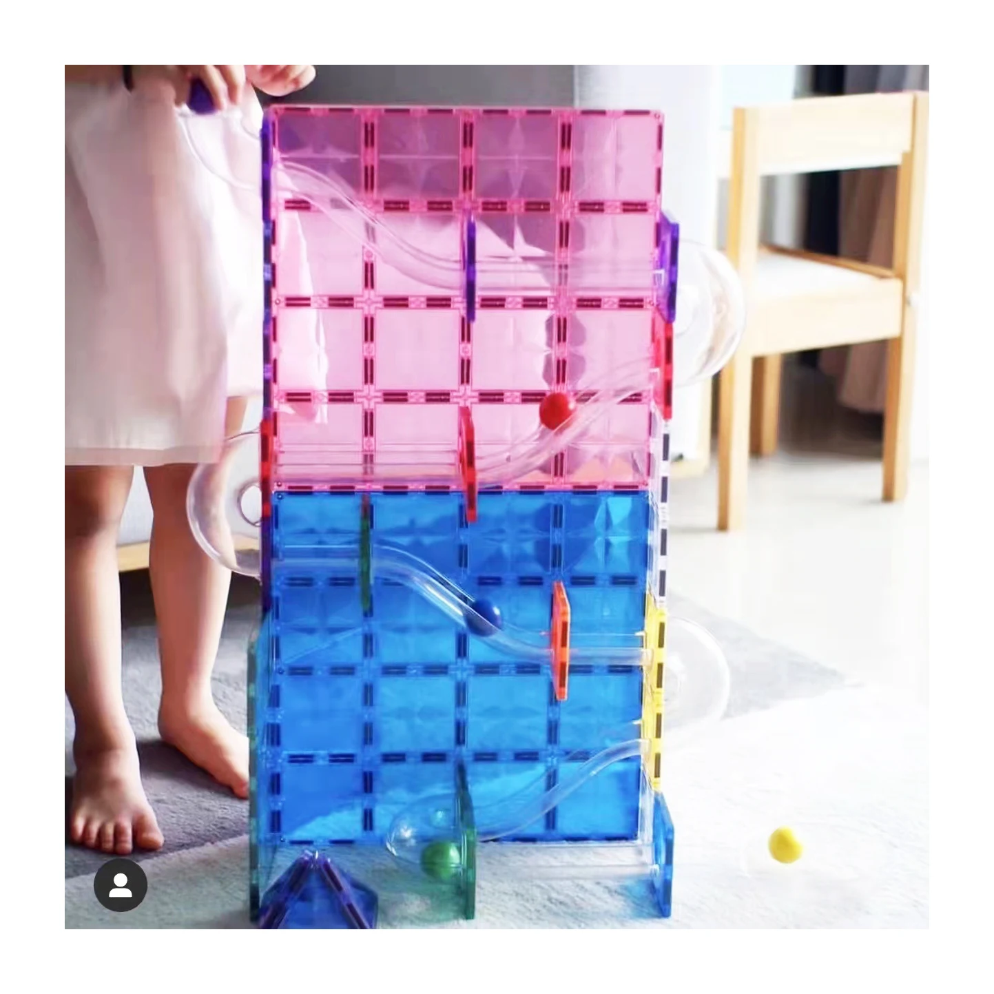 

High Quality Big Magnetic Tiles Constructor Toy Educational Star Magnetic Building Block Tiles For Children