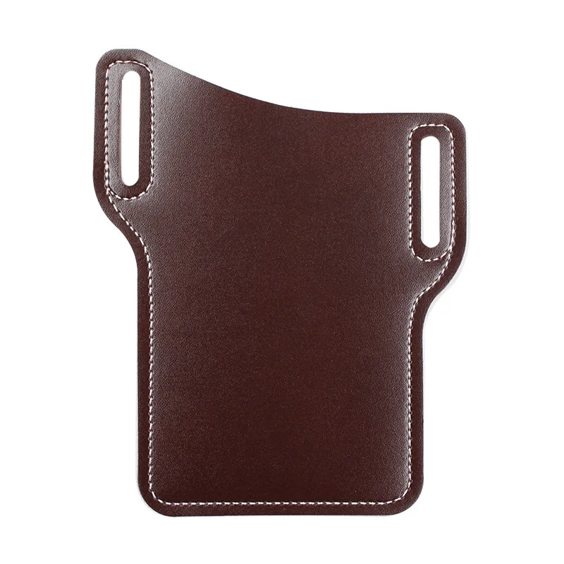 

Wholesale PU phone case bag anti falling phone protective cover hanging waist phone pocket, Dark brown/light brown