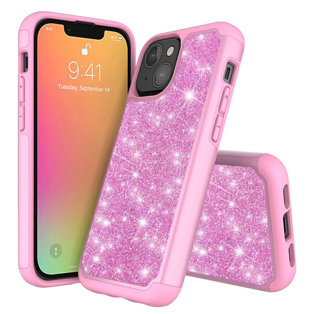 

Shining Glitter phone case for iphone 13, Clear