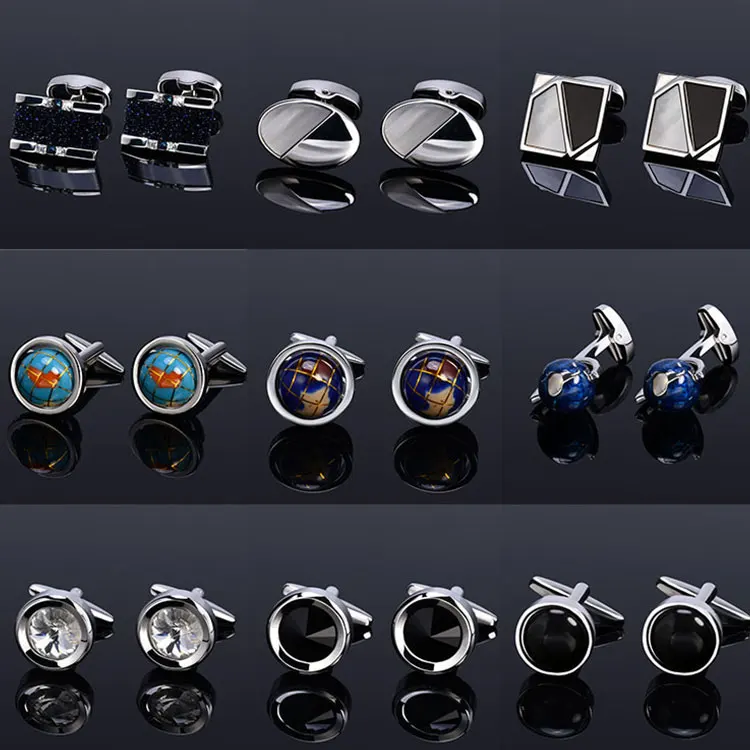 

High Quality Stock Mens Cufflinks Mixed Designs Ready to Ship Cufflink for Men, Colorful