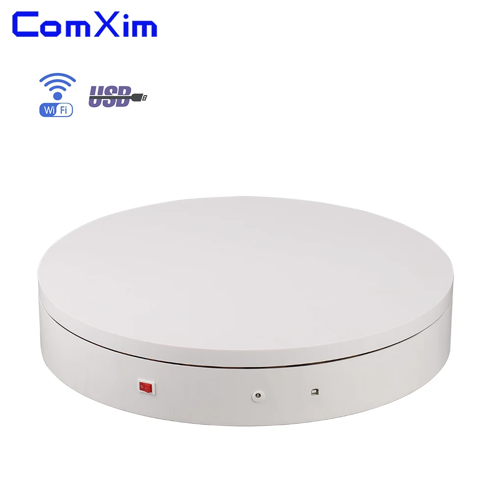 

ComXim 50cm Maximum Load 40KG Remote WIFI PC Control Direction Product Display Model 360 Display Electric Turntable, White