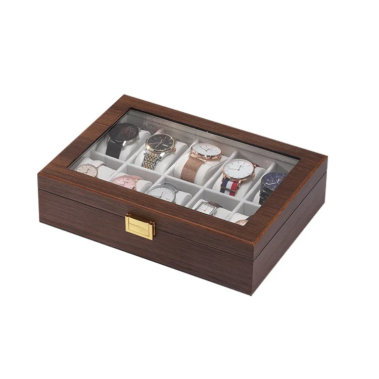

New Products Ten - lattice Watch Storage Box Wooden Watch Storage Box Watches Luxury Boxes, Wood