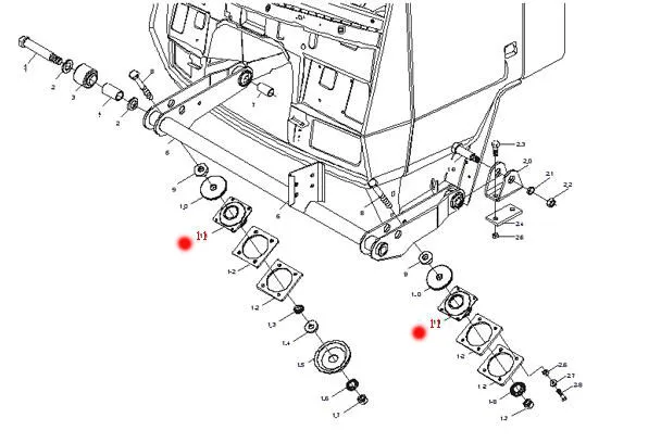 178200410007  Rubber bearing  STEYR  Cab turn over glue block  SHACMAN  SX2190