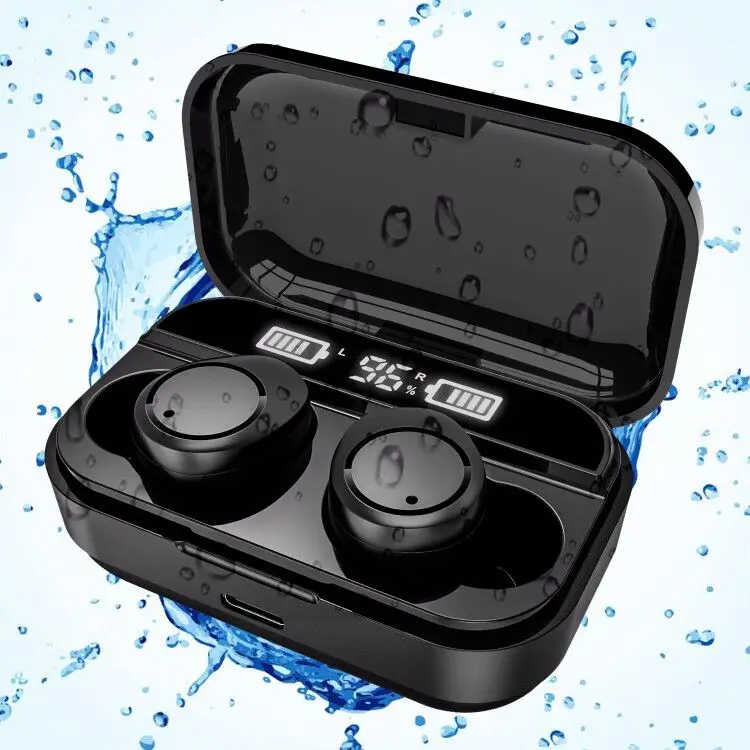 

Led Digital Display Bluetooth5.0 Auricol Bluetooth Earbuds with Microphone IPX7 Waterproof Earphone Sports Earphones Wireless