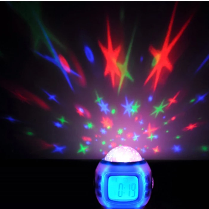 

Star Music Projection Alarm Clock, White