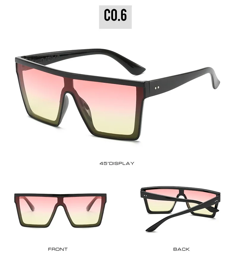 

Hight quality big plastic oversized square frame Wholesale Wild Retro Trendy Sunglasses 2021