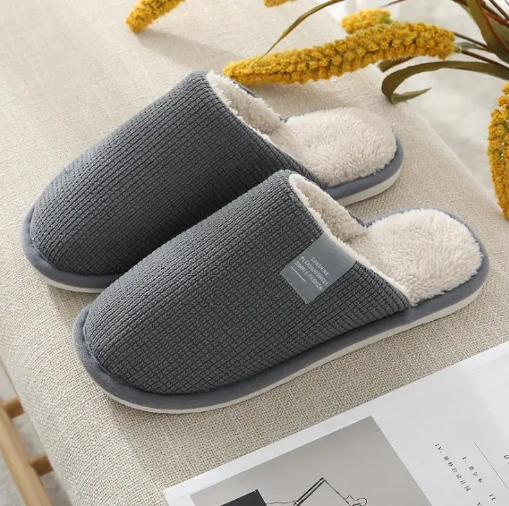 

New Design Comfortable Winter Men And Women Warm Indoor House Cotton-padded Slippers Home Slippers, 9 colors