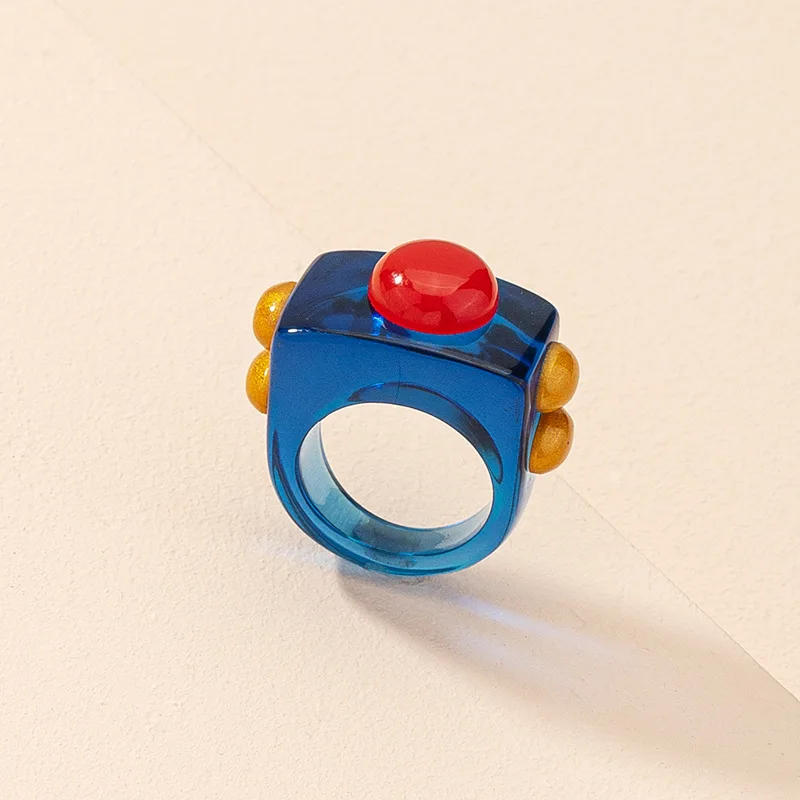 

Ding yi 2021 The new acrylic resin ring man ins hip-hop personality trend
