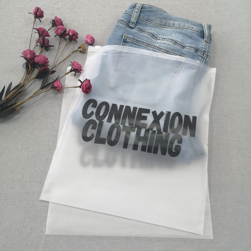 

Wholesale Garment Cloth Packaging Bag Plastic With Zipper Custom Clothing Bags Zip Lock