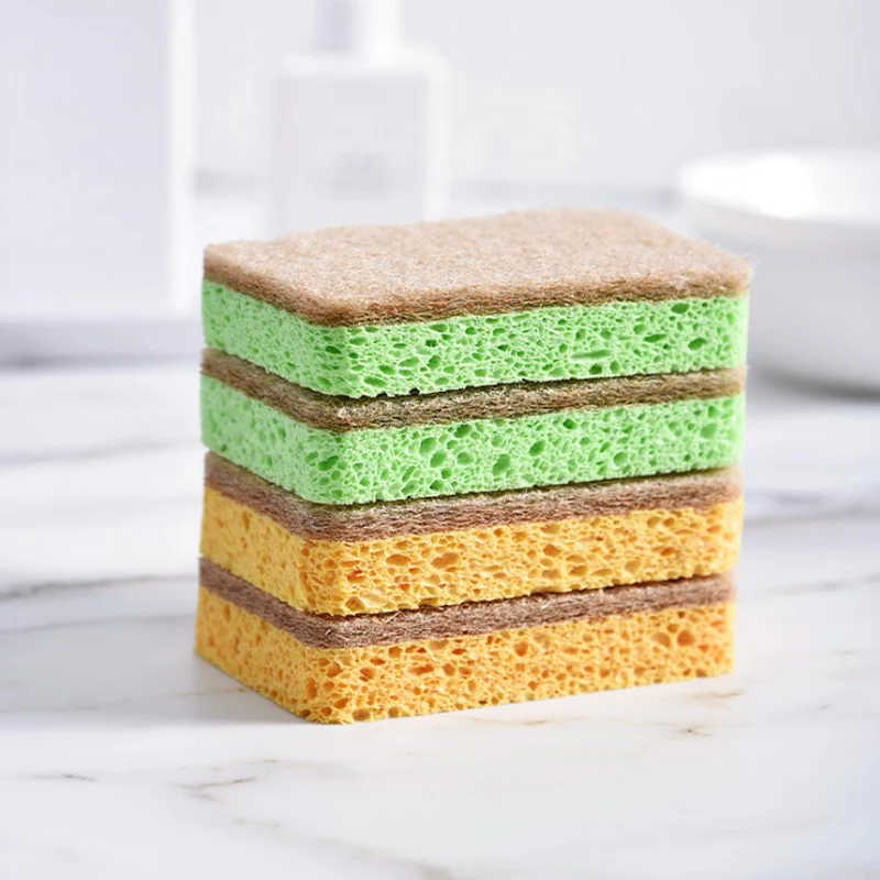 

Eco friendly kitchen dish cleaning cellulose sponge sisal fiber household cleaning scourer, As picture