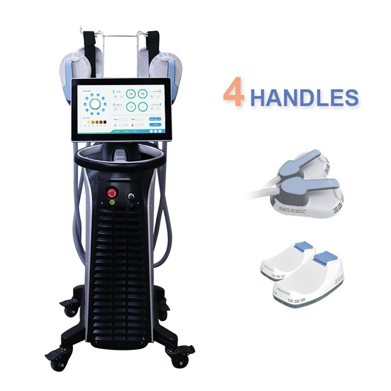 

New arrivals 2023 ems body use 4 handle rf muscle stimulator/ems body shaping machine slimming