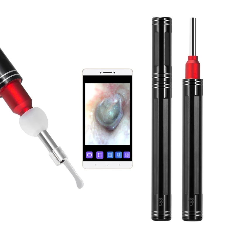 

Visual Earwax Remover with 8 Replacement Heads Ear Wax Cleaner, Black