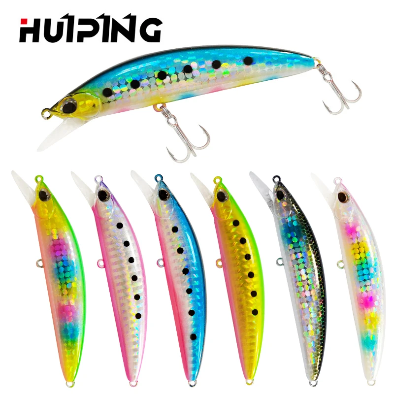 

huiping Fish bait heavy sinking minnow fishing lures 90mm 28g bass fishing saltwater freshwater lure 9059, 7colors