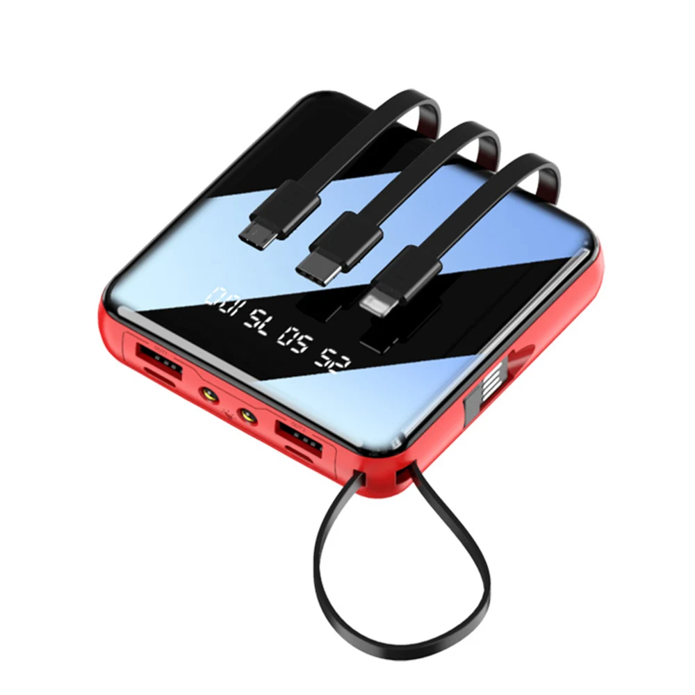 

4 USB portable mobile power phone charger with cell phone