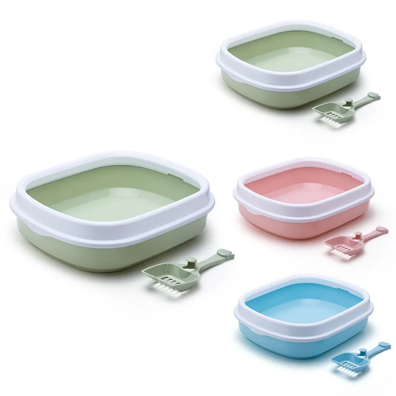 

Factory Price Top Quality Durable Eco-friendly Cheap Cat Litter Box With Scoop caixa areia gato