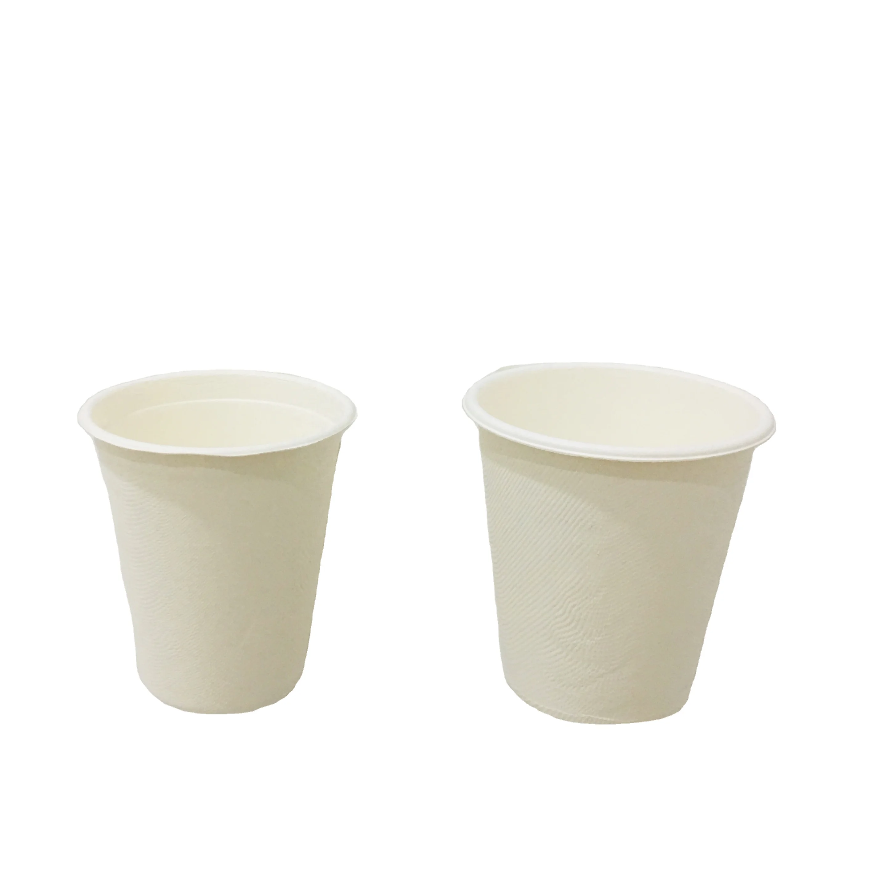 

8oz disposable sugarcane bagasse pulp hot drinking cup, White